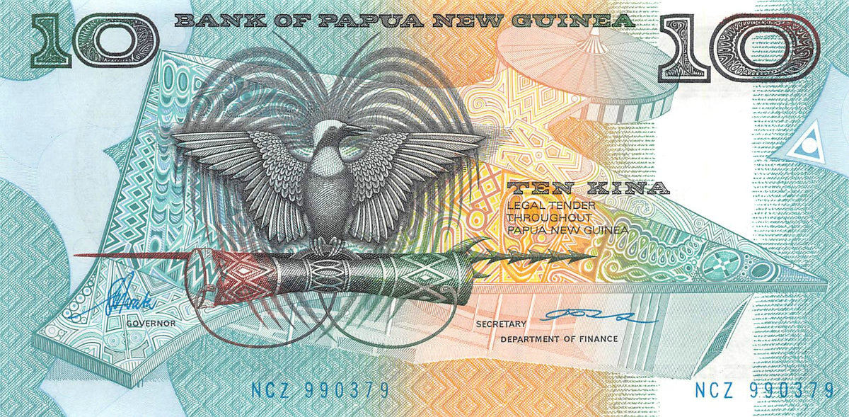 P-009c Papua New Guinea 10 Kina 1995 Unc