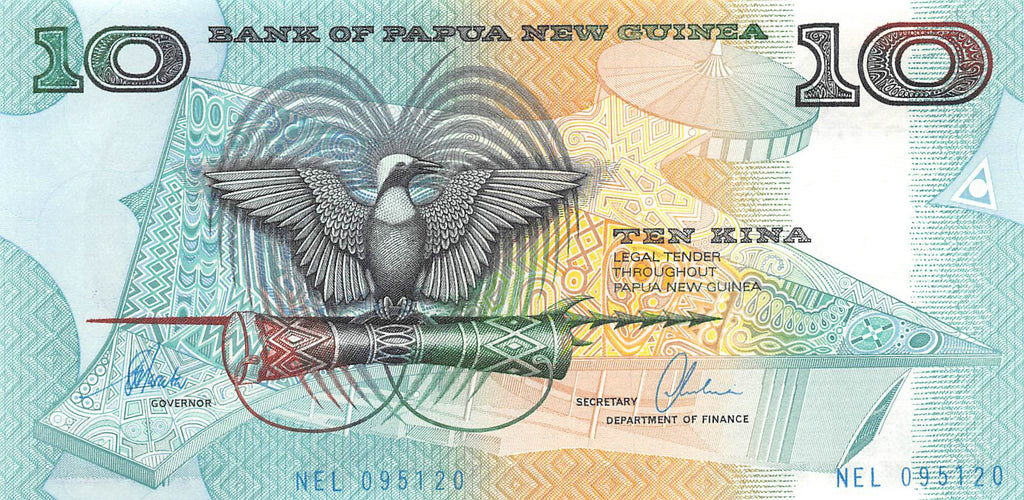 P-009d Papua New Guinea 10 Kina 1997 Unc