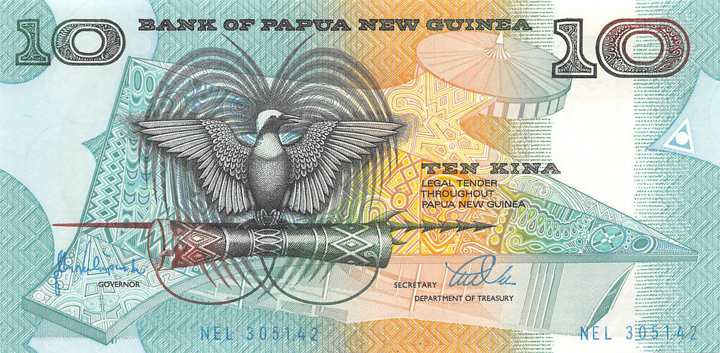 P-009e Papua New Guinea 10 Kina 1998 Unc