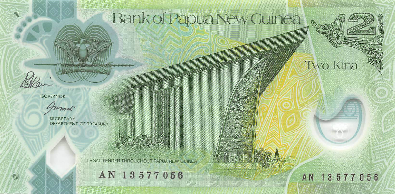 P-028c Papua New Guinea 2 Kina 2013 Unc