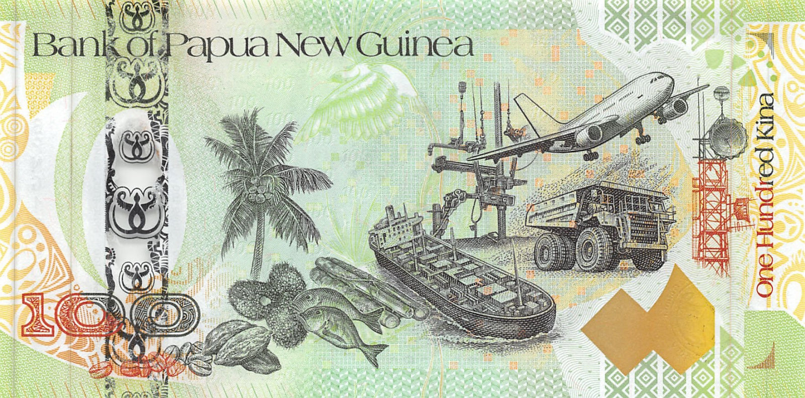 P-037a Papua New Guinea 100 Kina 2008 Unc