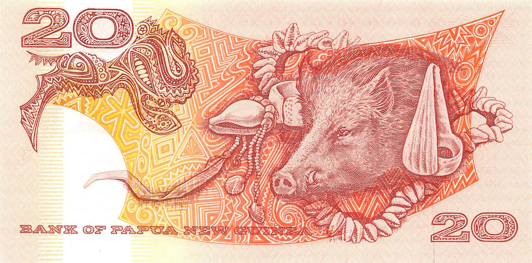 P-010a Papua New Guinea 20 Kina 1989 Unc