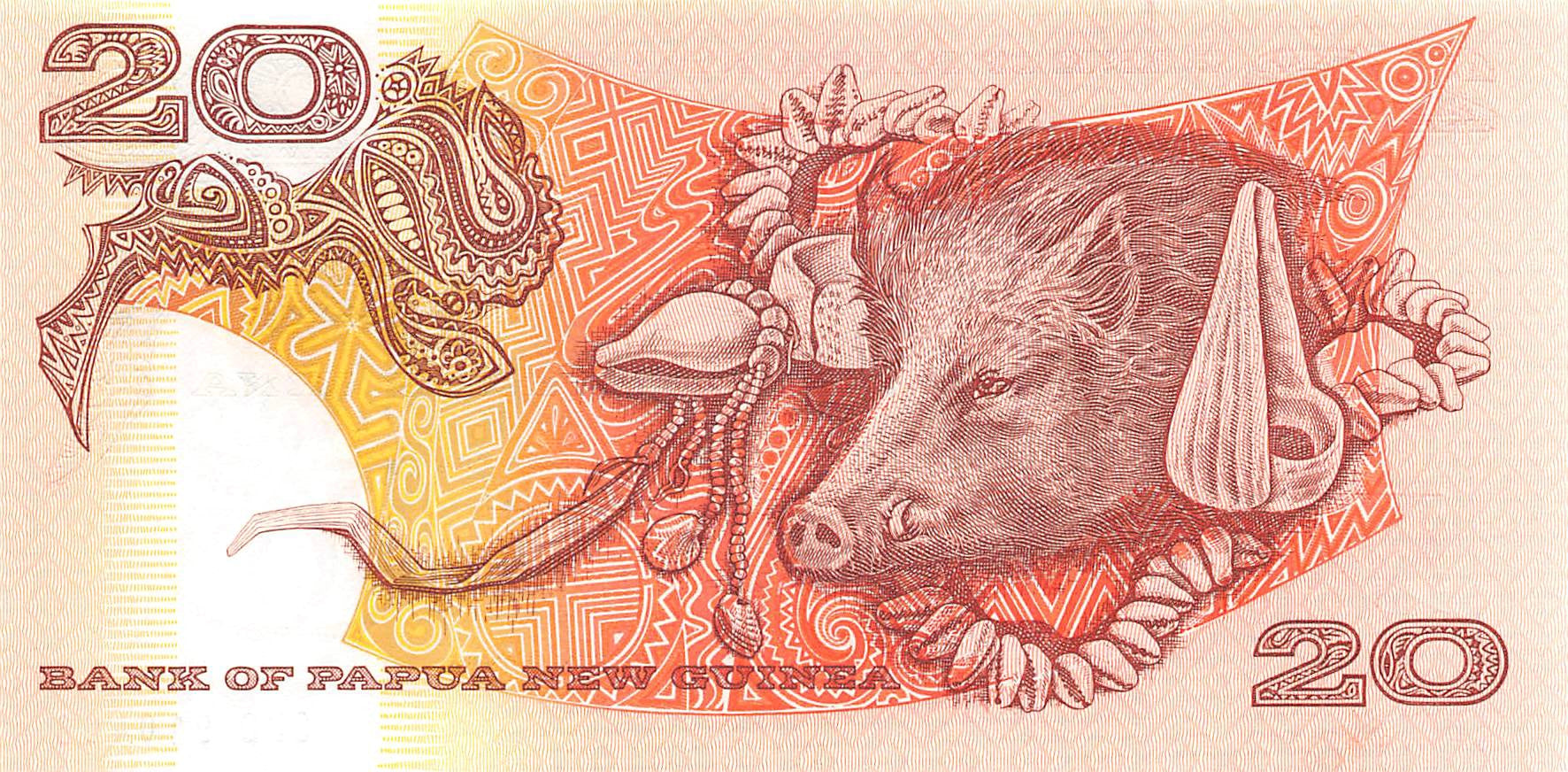 P-010b.2 Papua New Guinea 20 Kina 1996 Unc