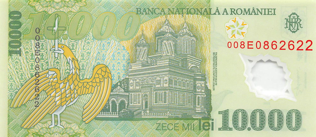 P-112a - Romania 10.000 Lei 2000 Unc Polymer