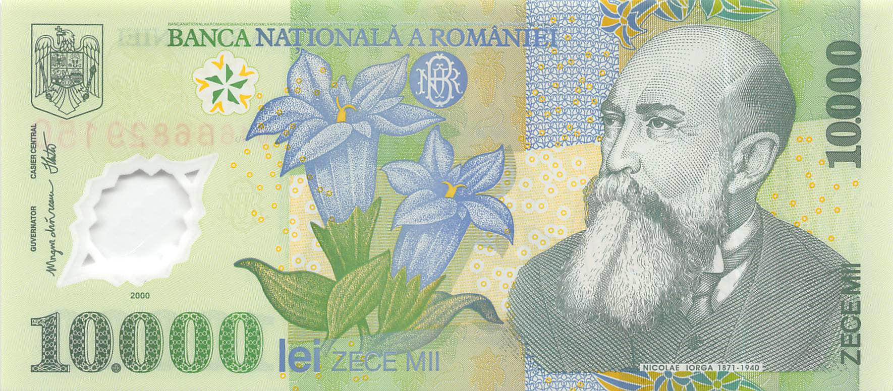 P-112b - Romania 10.000 Lei 2001 Unc Polymer