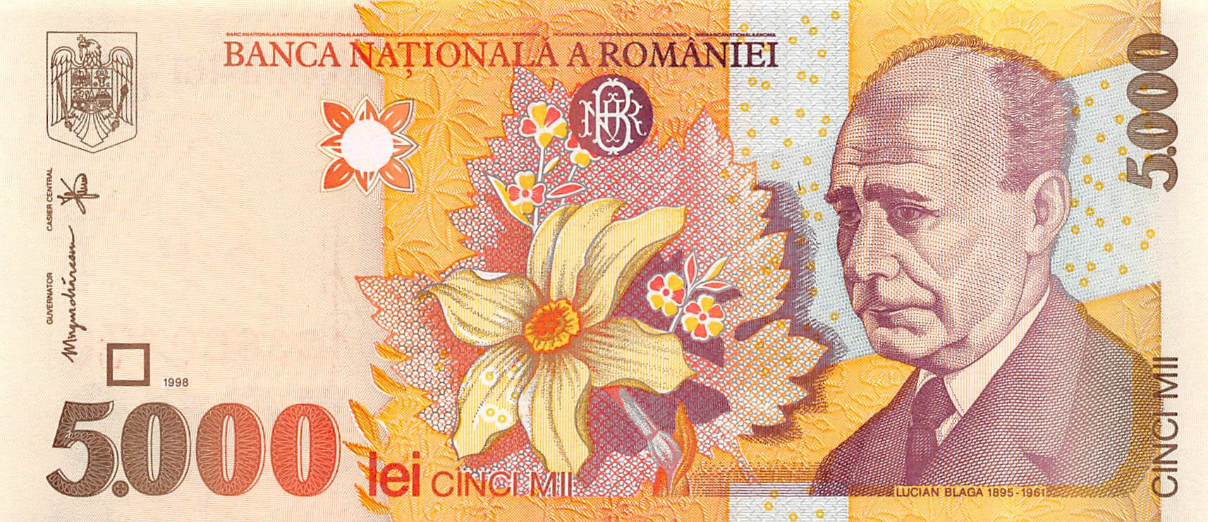 P-107a - Romania 5.000 Lei 1998 Unc