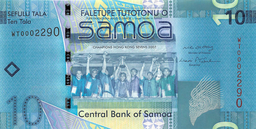 P-39a Samoa 10 Tala 2008 Unc