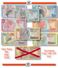 P-146 t/m P-153 Suriname 5 t/m 10.000 Gulden 2000 Unc Set