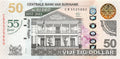 P-167 Suriname 50 Dollars 2012 55 Years Centrale Bank van Suriname Unc