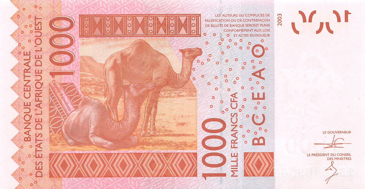 P-415 Dj W.A.S (D) Mali 1000 Francs 2013 Unc