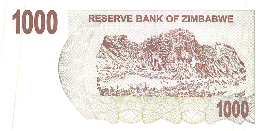 P-44 - Zimbabwe 1.000 Dollars 2006 Unc Bearer Cheque