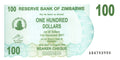 P-42 - Zimbabwe 100 Dollars 2006 Bearer Cheque Unc