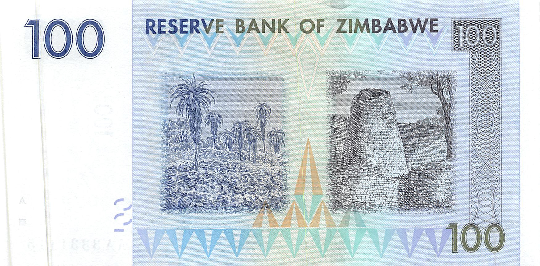 P-69a - Zimbabwe 100 Dollars 2007 Unc