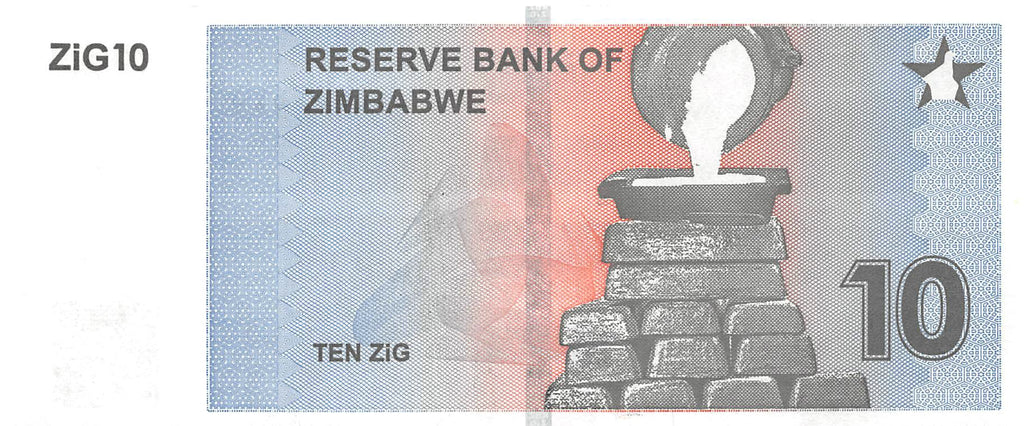 P-110 - Zimbabwe 10 ZiGs 2024 Unc