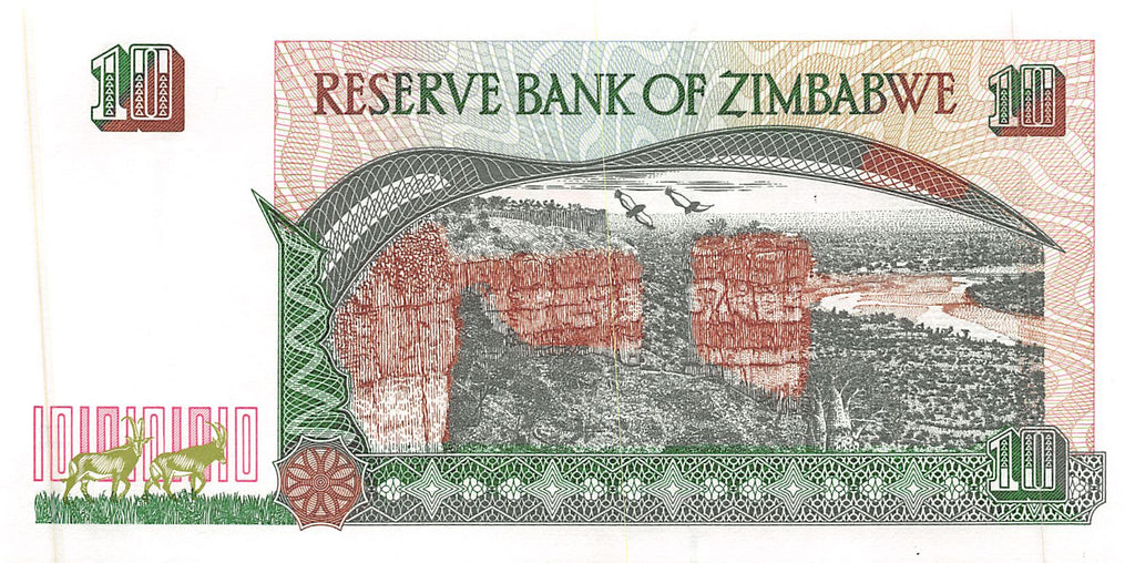 P-6a - Zimbabwe 10 Dollars 1997 Unc