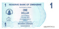 P-37 - Zimbabwe 1 Dollar 2006 Unc Bearer Cheque