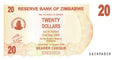 P-40 - Zimbabwe 20 Dollars 2006 Bearer Cheque Unc