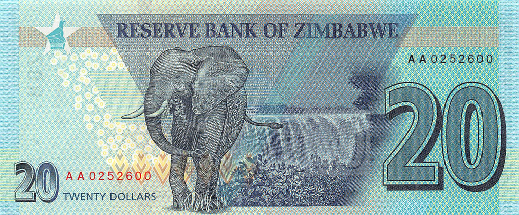 P-104a - Zimbabwe 20 Dollars 2020 Unc
