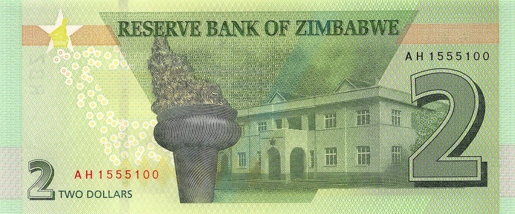 P-101a - Zimbabwe 2 Dollars 2019 Unc