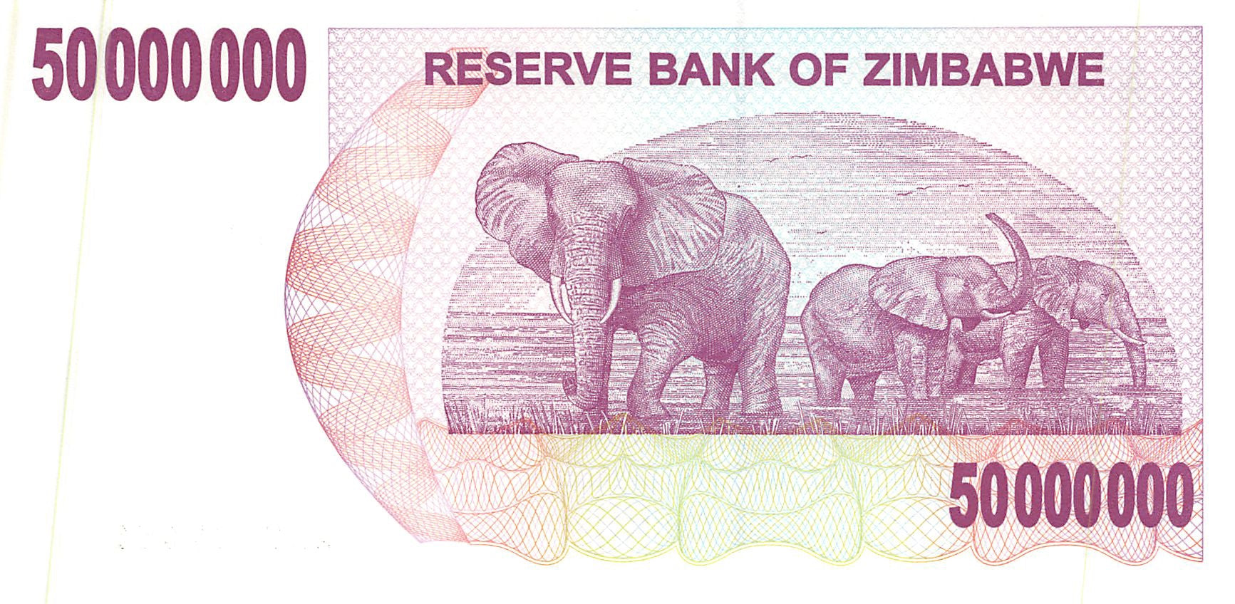 P-57 - Zimbabwe 50.000.000 Dollars 2008 Bearer Cheque Unc