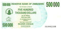 P-051 - Zimbabwe 500.000 Dollars 2006 Bearer Cheque Unc