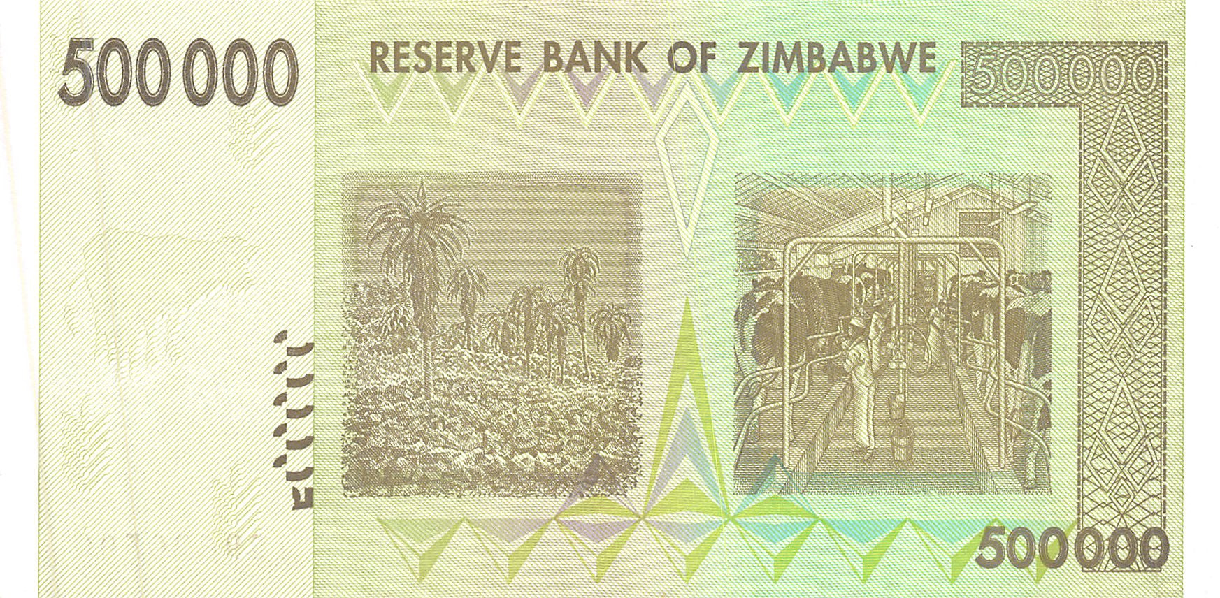 P-76a - Zimbabwe 500.000 Dollars 2008 Unc