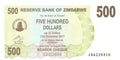 P-43 - Zimbabwe 500 Dollars 2006 Unc Bearer Cheque