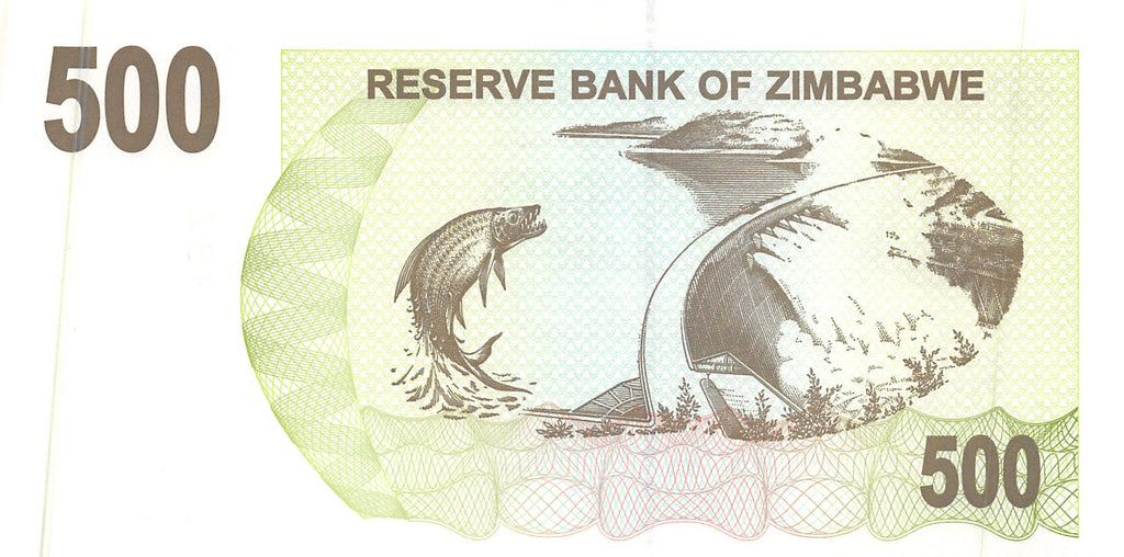 P-43 - Zimbabwe 500 Dollars 2006 Unc Bearer Cheque