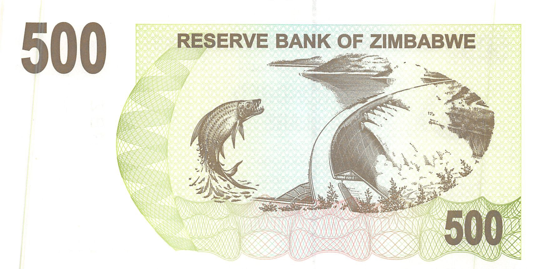 P-43 - Zimbabwe 500 Dollars 2006 Unc Bearer Cheque