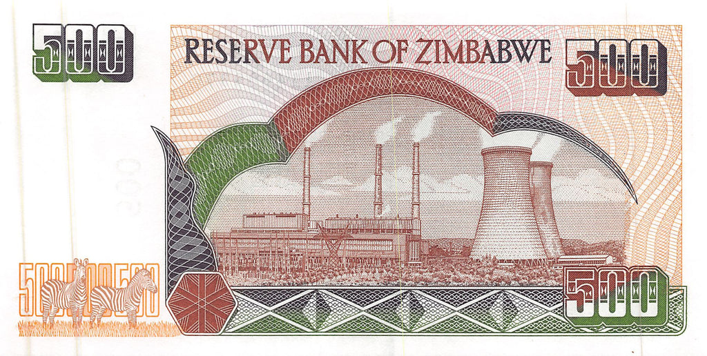 P-011a - Zimbabwe 500 Dollars 2001 Unc
