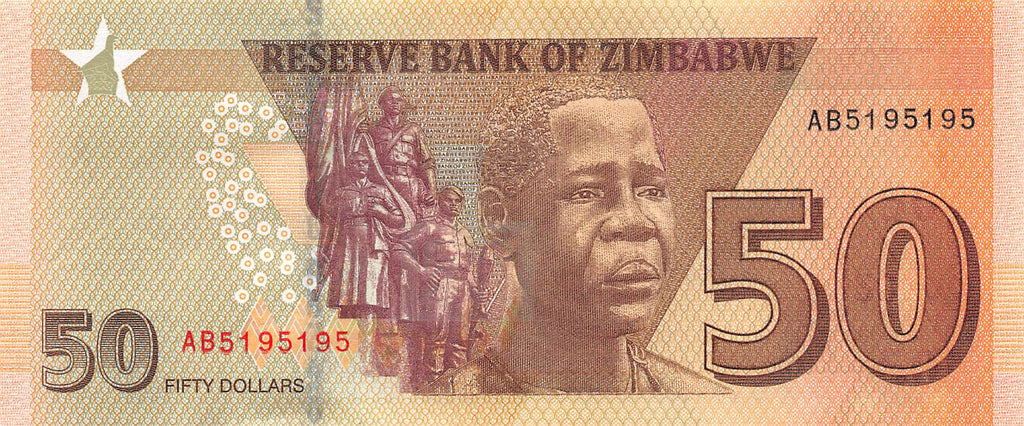 P-105a - Zimbabwe 50 Dollars 2020 Unc