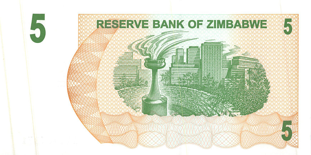 P-38 - Zimbabwe 5 Dollars 2006 Unc Bearer Cheque
