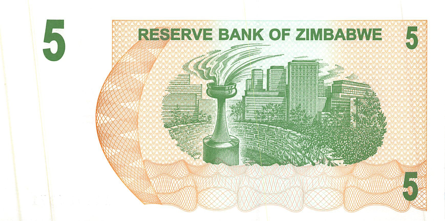 P-38 - Zimbabwe 5 Dollars 2006 Unc Bearer Cheque