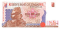 P-5b - Zimbabwe 5 Dollars 1997 Unc