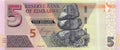 P-102a - Zimbabwe 5 Dollars 2019 Unc